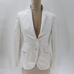 Tagliatore 0205 Blazer Jacket Cotton White Women Xs made in italy silk fitted